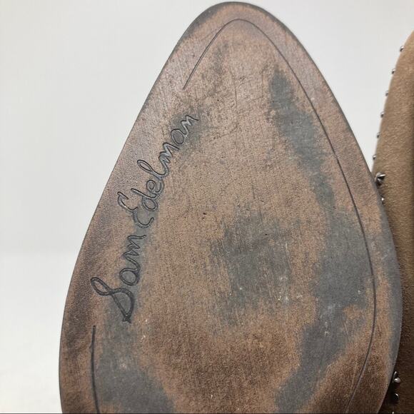 Sam Edelman Brian Bootie Western Studded Boots - Picture 7 of 8